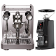 Rocket Mozzafiato Fast R Stål Espressomaskin Inkl. Eureka Atom W 65 Casa Matt Svart Espressokvarn