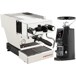 La Marzocco Linea Micra Espressomaskin Rostfritt Stål Inkl. Eureka Atom W 65 Casa Mattsvart Espressokvarn