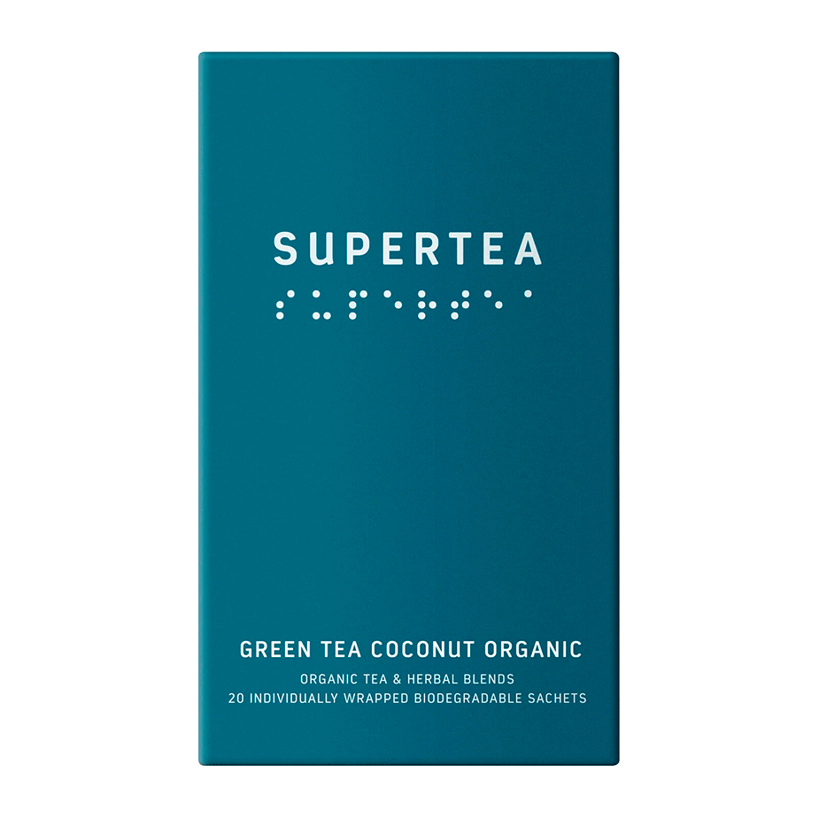 Supertea Green Tea Coconut Ekologiska Tep&aring;sar 20 st