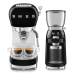 Smeg ECF02BLEU Espressomaskin Svart Inkl. Smeg CGF11BLEU Kaffekvarn Svart