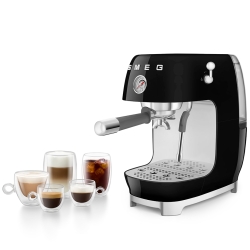 Smeg ECF03BLEU Manuell Espressomaskin Svart