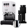 Gaggia Classic E24 Vit inkl. Timemore Bricks Kaffekvarn 01S & Motta Aurora Mjölkkanna 0,35 L