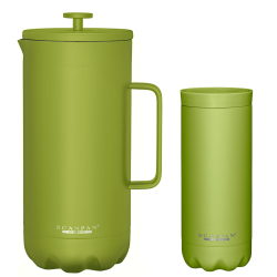 Scanpan Termo 8 Koppars Kaffepress Dark Lemon inkl. Scanpan Termomugg 0,28 L Dark Lemon