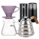 Filterbryggset Inkl. Timemore Server 600ml, Hario Dripper Lila, IKAPE-Kittel, House of Barista Mjölkskummare & Kaffekvarn
