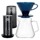 Filterbryggset Inkl. Timemore Server 600ml, Hario Dripper Mörkblå, House of Barista Elektrisk Mjölkskummare & Kaffekvarn