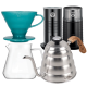 Filterbryggset Inkl. Timemore Server 600ml, Hario Dripper Turkos, IKAPE-Kittel, House of Barista Mjölkskummare & Kaffekvarn