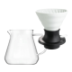 Filterbryggset Inkl. Timemore Server 600ml & Hario V60 Immersion Switch Dripper Keramik 2 koppar Vit & 100 st. Filter