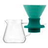 Filterbryggset Inkl. Timemore Server 600ml & Hario V60 Immersion Switch Dripper Keramik 2 koppar Turkos & 100 st. Filter