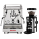 La Pavoni New Cellini Evolution LPSCVS01NO Espressomaskin Inkl. Mahlkönig X54 Espressokvarn Chrome