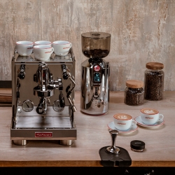 La Pavoni New Cellini Evolution LPSCVS01NO Espressomaskin Inkl. Eureka Mignon Libra 65 Chrome Espressokvarn
