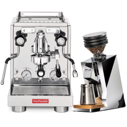 La Pavoni New Cellini Classic LPSCCS01EU Espressomaskin Inkl. Eureka Mignon Zero 65 Speedy Chrome Espressokvarn