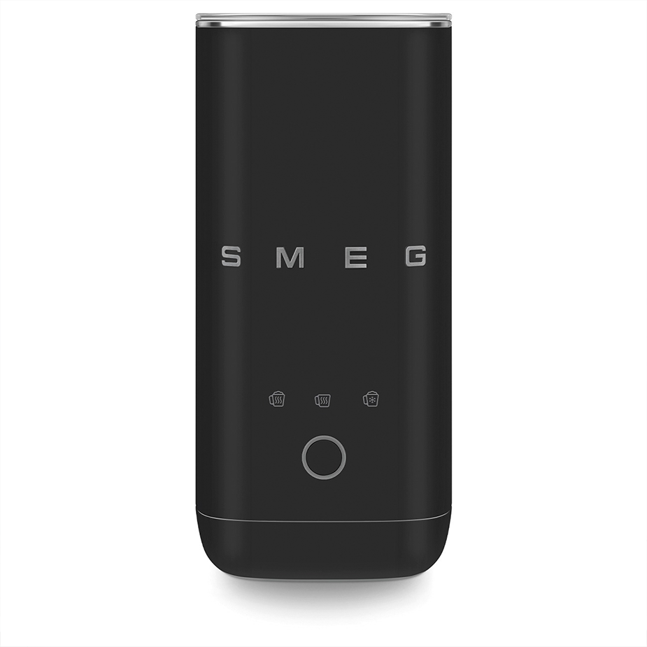 Smeg MFF02BLEU Mini Mj&ouml;lkskummare Mattsvart