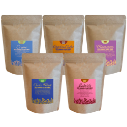 Smaksatt Kaffe Mixpaket 5x225g Hela kaffebönor