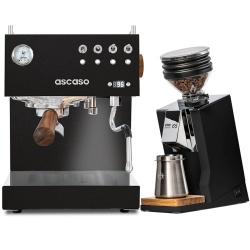 Ascaso Steel Duo PID Svart Espressomaskin Inkl. Eureka Mignon Zero 65 Speedy Mattsvart Espressokvarn