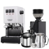 Gaggia Classic E24 Vit Espressomaskin Inkl. Eureka Mignon Zero 55s & Baristautrustning