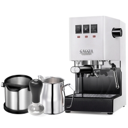 Gaggia Classic E24 Vit Espressomaskin Inkl. Baristautrustning
