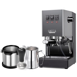 Gaggia Classic E24 Grå Espressomaskin Inkl. Baristautrustning