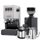 Gaggia Classic E24 Stål Espressomaskin Inkl. Eureka Mignon Zero 55s & Baristautrustning