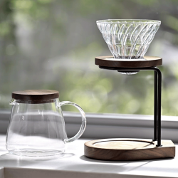Hario Drip Stand Set Valnötsträ