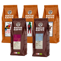 Rigtig Kaffe Mixpaket 2 kg Hela kaffebönor