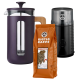La Cafetière Pisa 8 Kop. Presskanna Lila Inkl. House of Barista Elektrisk Kaffekvarn & 400g Rigtig Kaffe