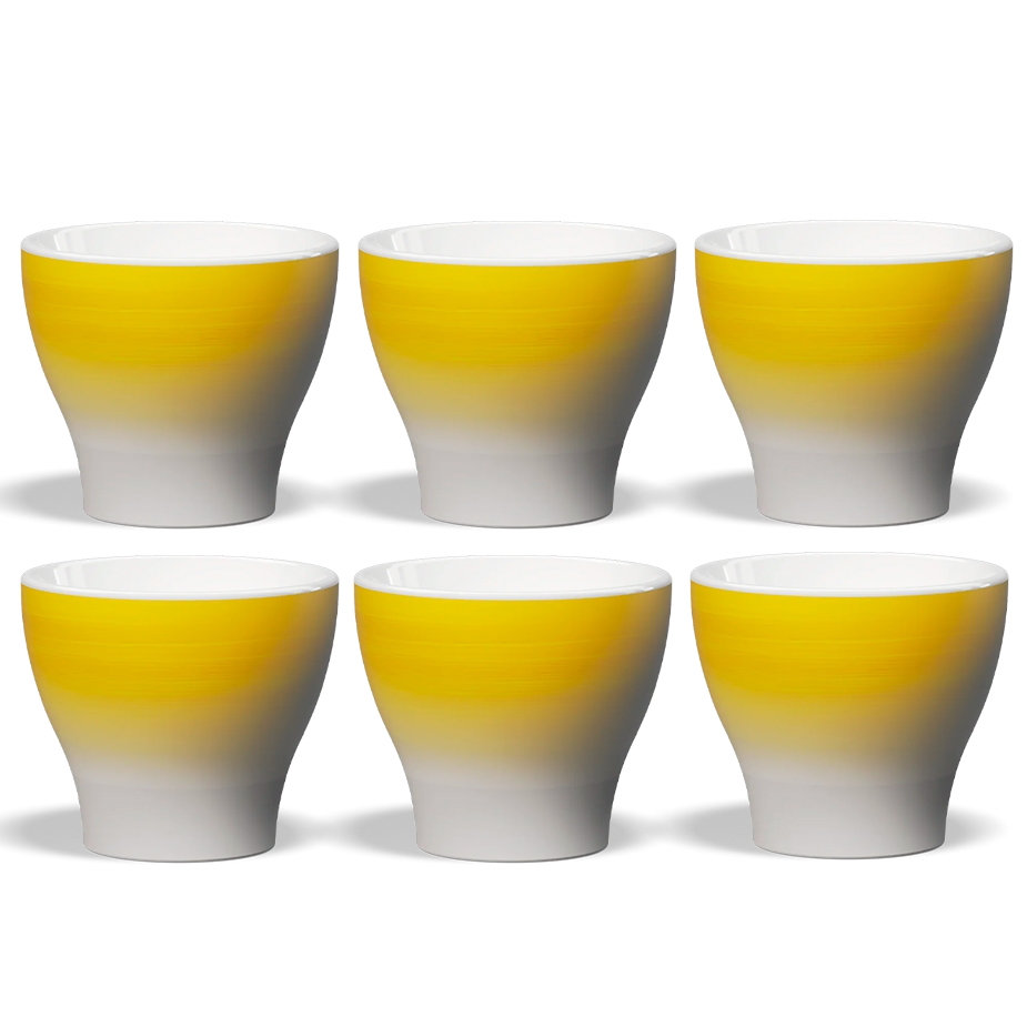 Club House Volcano Cappuccinokopp Yellow 21 cl 6 stk