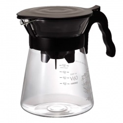 Hario V60 Coffee Server 0,45L Inkl. House of Barista Elektrisk Kaffekvarn & Mjölkskummare