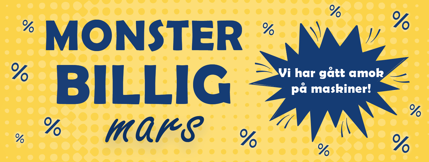 Vi har pressat priserna i botten p&aring; espressomaskiner i mars &ndash; det kallar vi Monster Billig Mars! Se alla de fina erbjudandena i kategorin h&auml;r. Erbjudandena g&auml;ller s&aring; l&auml;nge lagret r&auml;cker, s&aring; v&auml;nta inte f&ouml;r l&auml;nge&hellip;