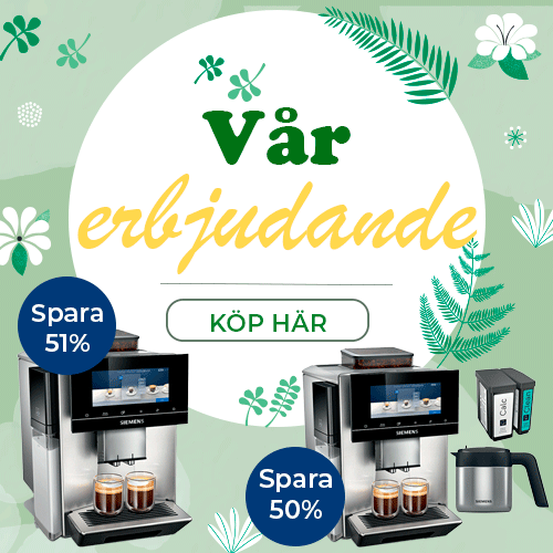 Extra skarpa priser p&aring; espressomaskiner i v&aring;r! Se v&aring;ra v&aring;rerbjudanden h&auml;r!