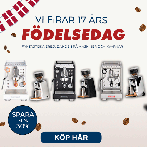 Extra skarpa priser p&aring; espressomaskiner i v&aring;r! Se v&aring;ra F&ouml;delsedagserbjudanden h&auml;r!