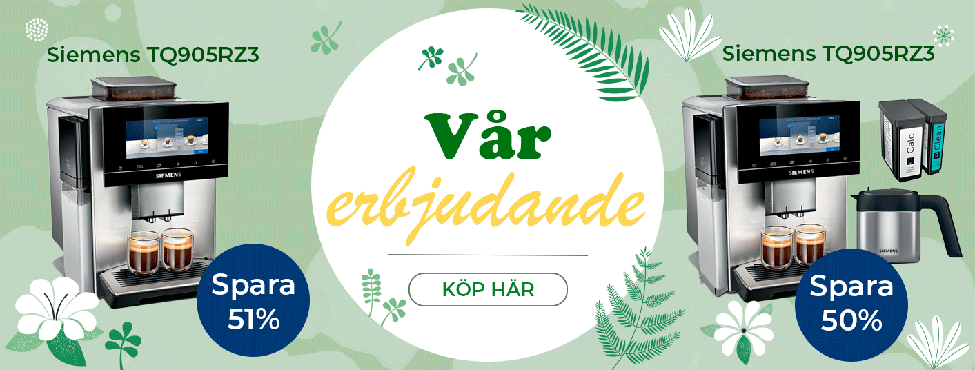 Extra skarpa priser p&aring; espressomaskiner i v&aring;r! Se v&aring;ra v&aring;rerbjudanden h&auml;r!