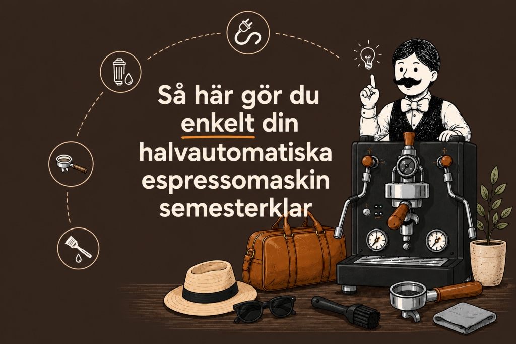 G&ouml;r din semiautomatiska espressomaskin redo f&ouml;r semestern